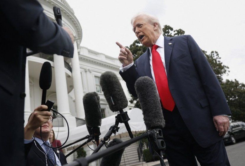 Trump antes de viajar a Reino Unido - 16-9-25 - AFP