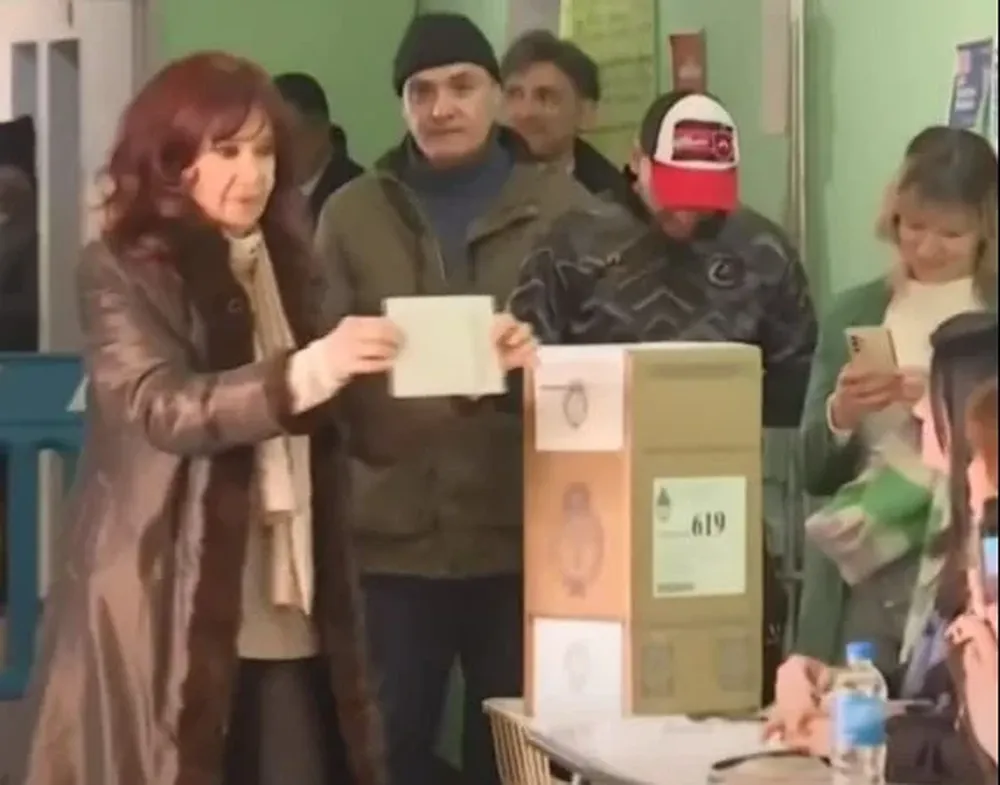 Votó Cristina Fernández de Kirchner.