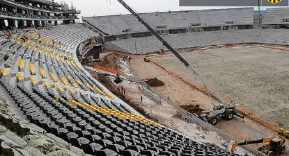 Las primeras butacas en el estadio de Peñarol
