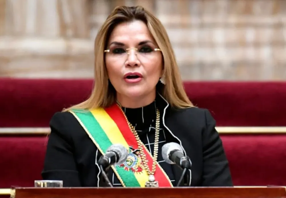 La presidenta interina de Bolivia, Jeanine Añez