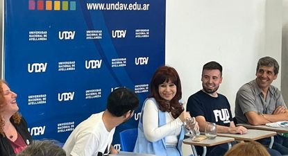 Cristina Kirchner visitó este jueves la Universidad Nacional de Avellaneda (UNDAV).