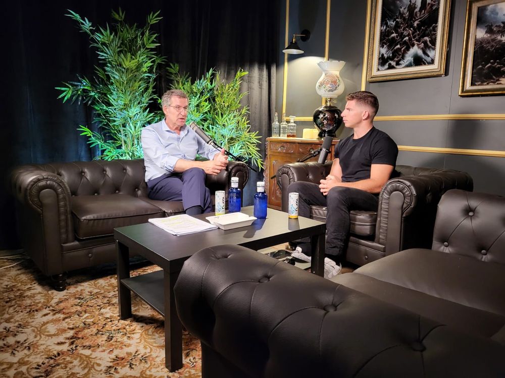Alberto Núñez Feijóo entrevista por el influencer Pedro Buerbaum