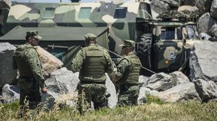 Simulación de la Armada en la Planta de Pretramiento de agua en Punta Carretas