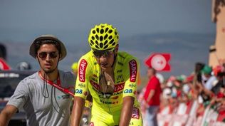 Mauricio Moreira en la Volta de Portugal 2024, la que tuvo que abandonar