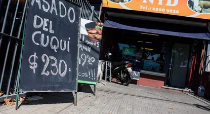 El precio del asado a $ 230 cuando estuvo vigente la exoneración del IVA.