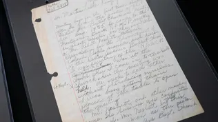 Rosa Parks handwritten notes on her 1st meeting with Martin Luther King Jr. are displays by Guernseys action house July 24, 2018 in New York.                          The items of African American Historic & Cultural Treasures are to be at auction July 25, 26, 2018. / AFP / Don EMMERT