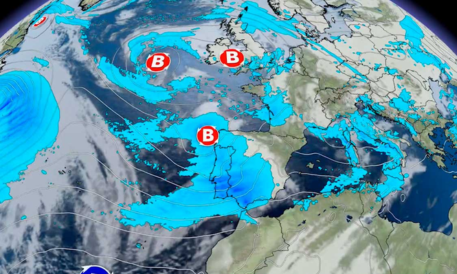 España enfrenta un túnel infinito de borrascas, después de Leonardo llega Marta y trae más lluvias