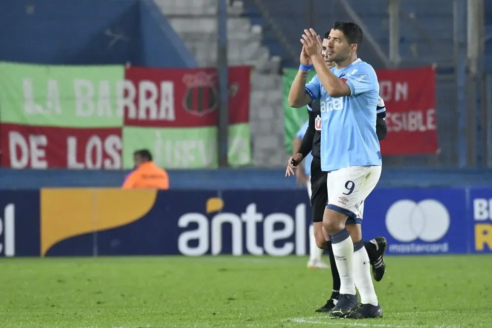 Luis Suárez con la celeste de Nacional