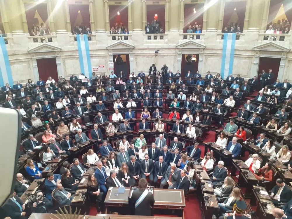 Con una ovación y al grito de Viva la Libertad Carajo, Milei criticó a la casta y a la herencia recibida