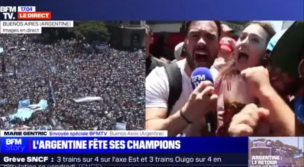 Corresponsales extranjeros que cubrieron los festejos argentinos tras ganar el Mundial Qatar 2022 no la pasaron bien en sus móviles