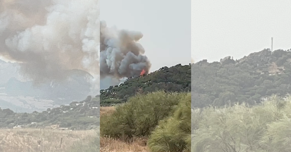 Incendio en Torre de la Peña, en Tarifa.&nbsp;