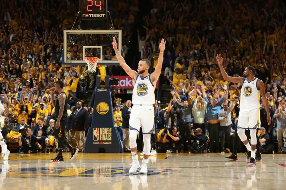 El festejo de Stephen Curry