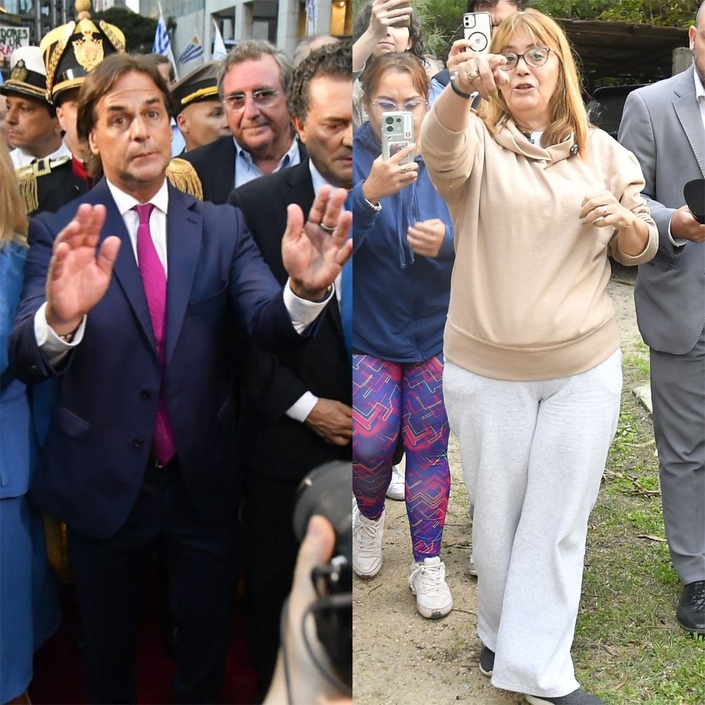 Lacalle Pou y Cecilia Cairo