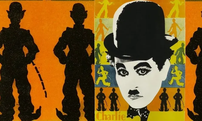Detalles del afiche de promoción de la película de 1931 Luces de la ciudad (Getty), escrita, dirigida e interpretada por Charlie Chaplin