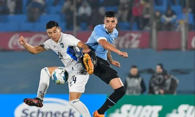 Lucas Olaza debutó con Uruguay ante Nicaragua
