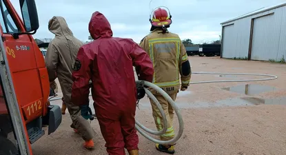 Bomberos trabajaron en el lugar