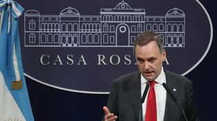 Manuel Adorni, vocero presidencial argentino.&nbsp;