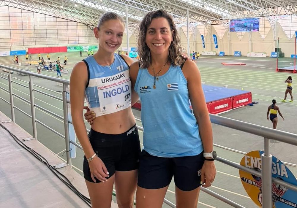 Sofía Ingold con su entrenadora Laura González
