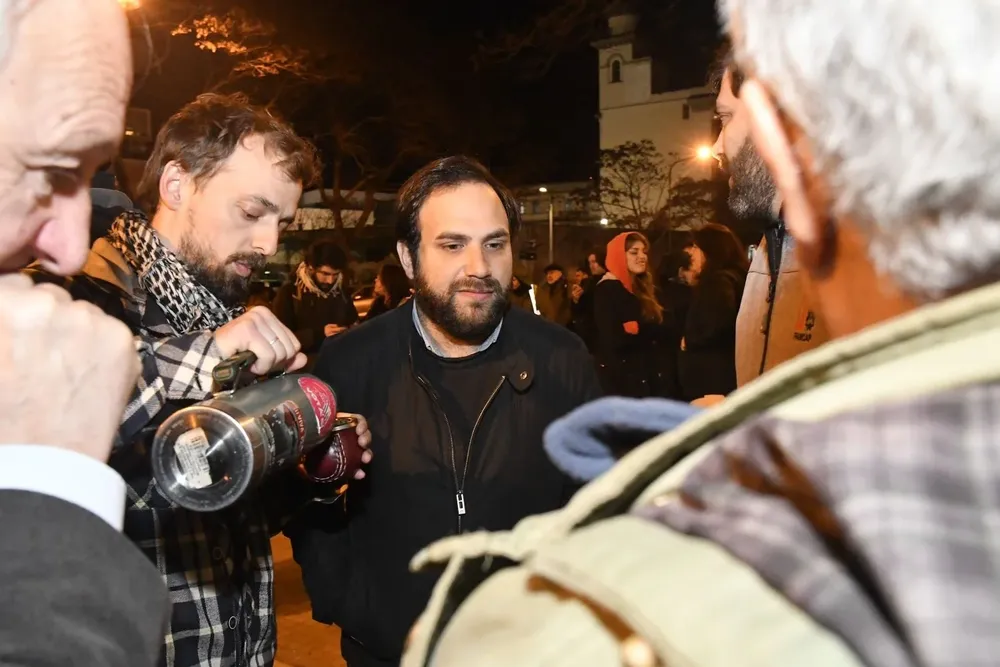 Archivo, Gonzalo Civila en una manifestación en el IPA