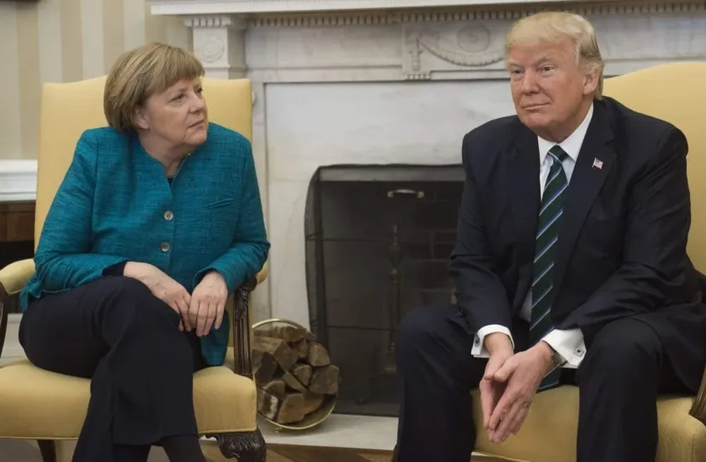 Donald Trump y Angela Merkel