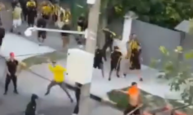 Incidentes entre hinchas de Peñarol y Colo Colo&nbsp;