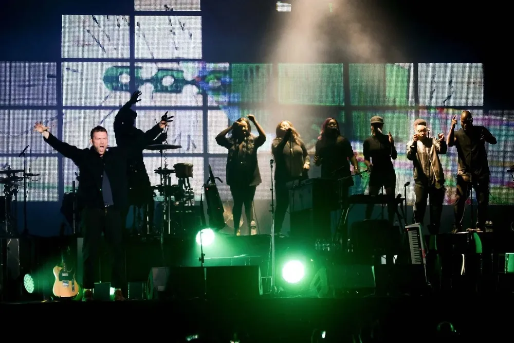 Gorillaz en su show en Montevideo en 2017