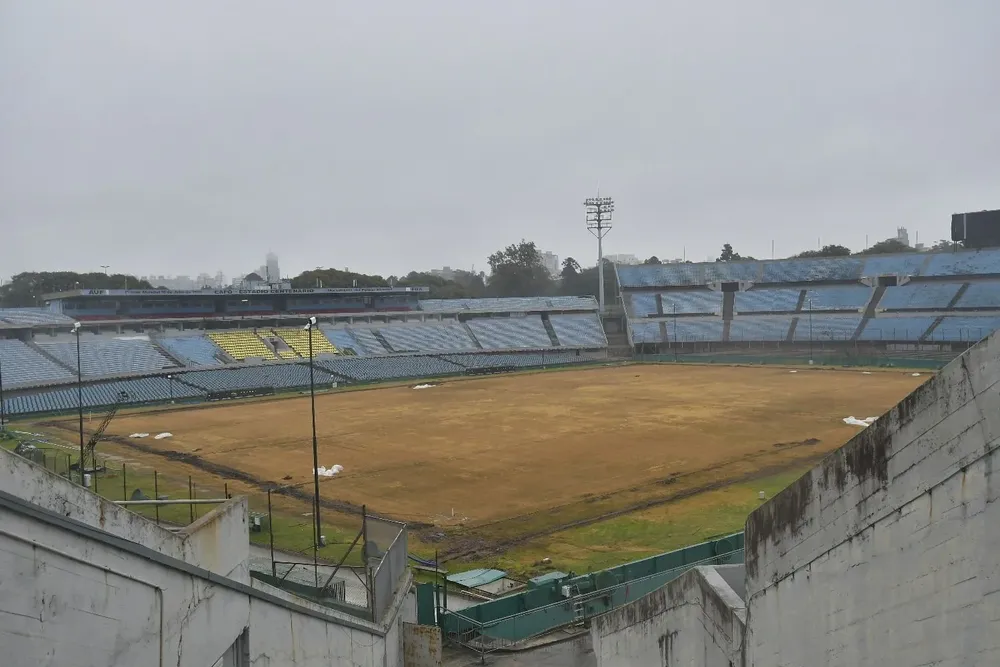 Así lucía el Estadio Centenario este viernes, a tres meses de la primera final de las copas de Conmebol