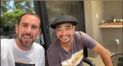 Diego Godín y Chory Castro