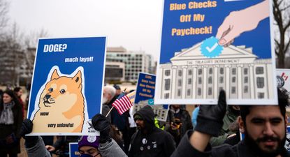 Protesta de trabajadores estatales en Washington