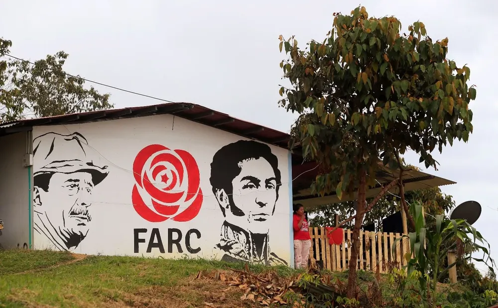 Mural de las FARC en Colombia