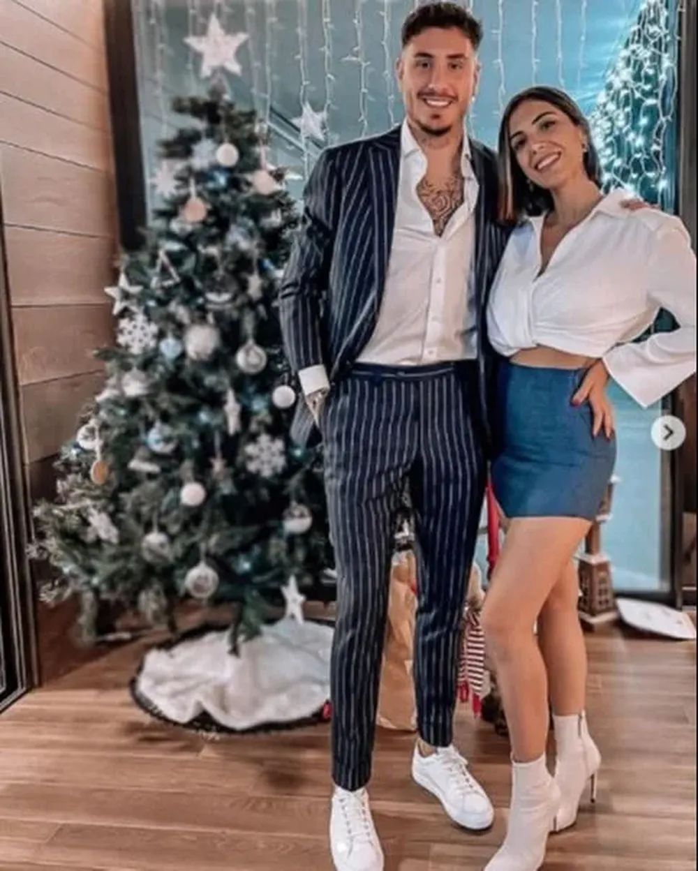 José María Giménez y Regina Iafolla en las fiestas navideñas