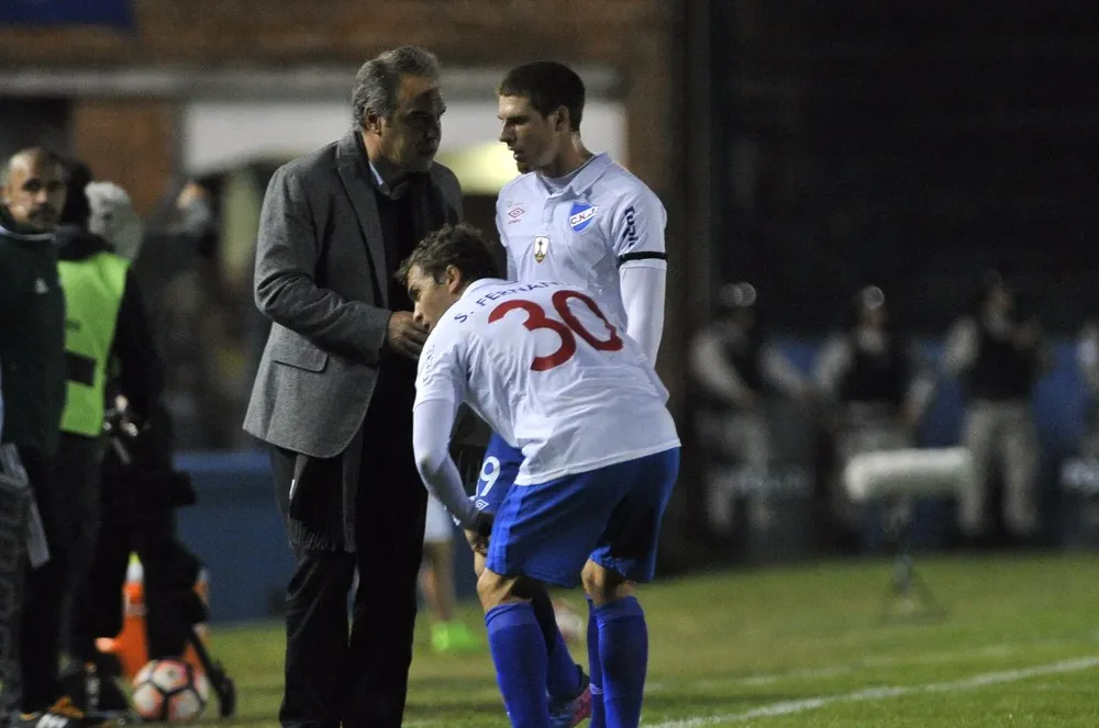Martín Lasarte, Santiago Romero y Sebastián Fernández