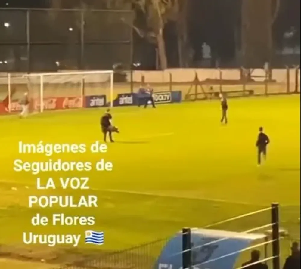 Incidentes tras el partido Boston River - Defensor Sporting en Flores