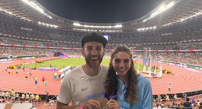 El entrenador Jack Polerecky y su atleta Julia Paternain