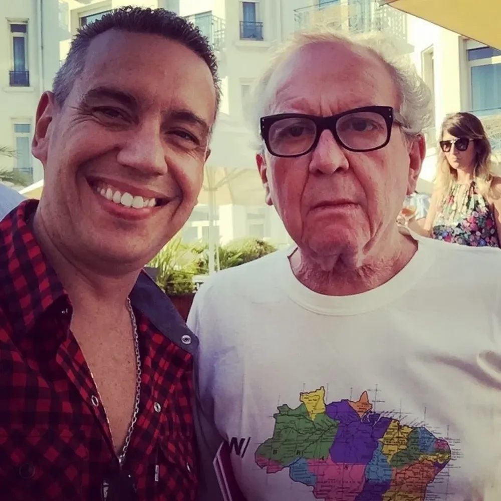 Leandro Gómez junto al brasileño Washington Olivetto en Cannes