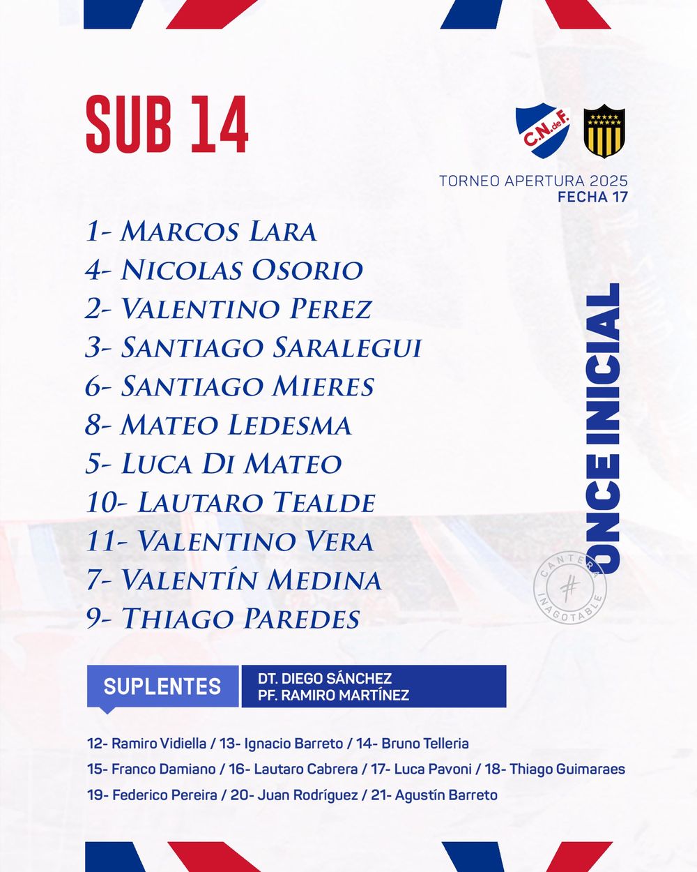 La sub 14 de Nacional La sub 14 de Nacional