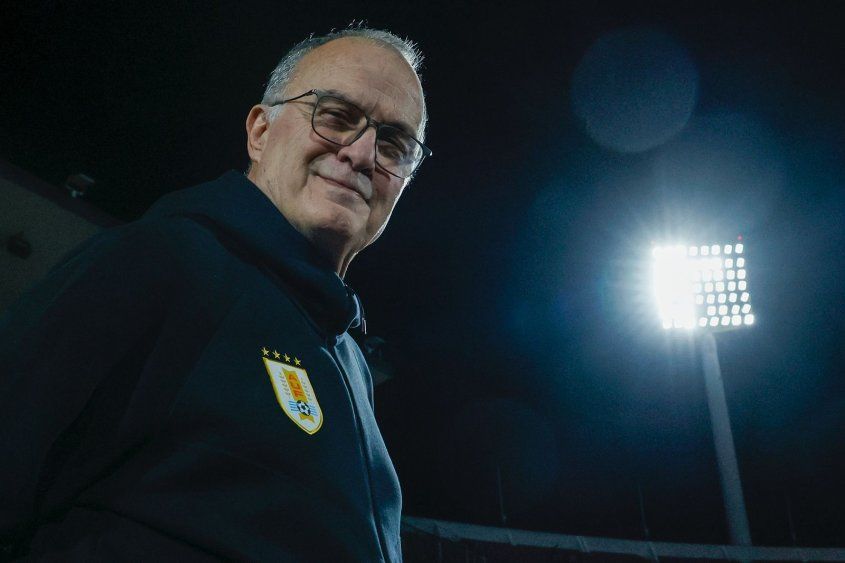 Marcelo Bielsa con la selección uruguaya