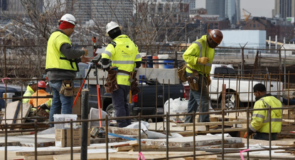 Trabajadores de la construcción.&nbsp;