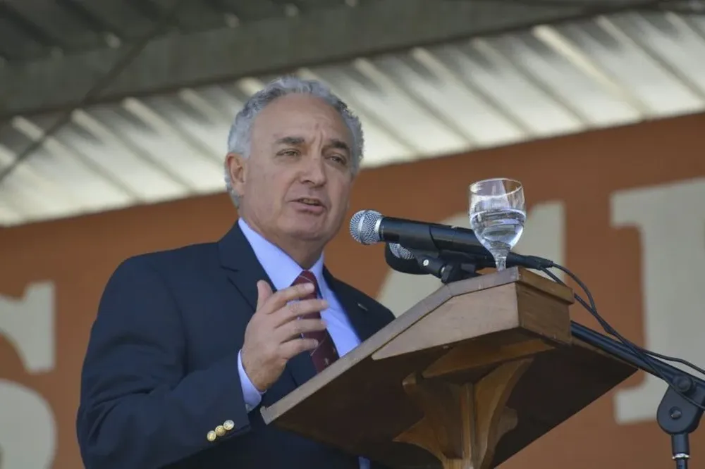 El presidente de ARU, Pablo Zerbino, durante su discurso este sábado en Expo Prado