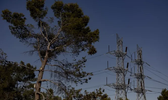 Dos torres eléctricas, a 12 de noviembre de 2021, en Madrid,