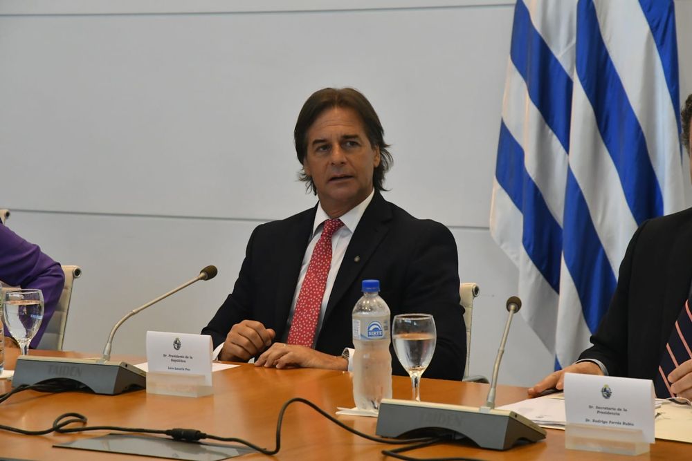 Luis Lacalle Pou en el Consejo de Ministros de este martes