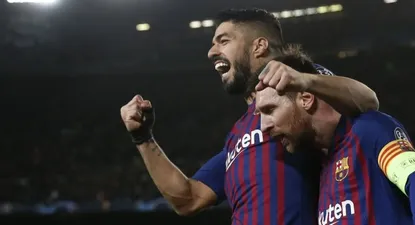 Luis Suárez en Barcelona con Leo Messi