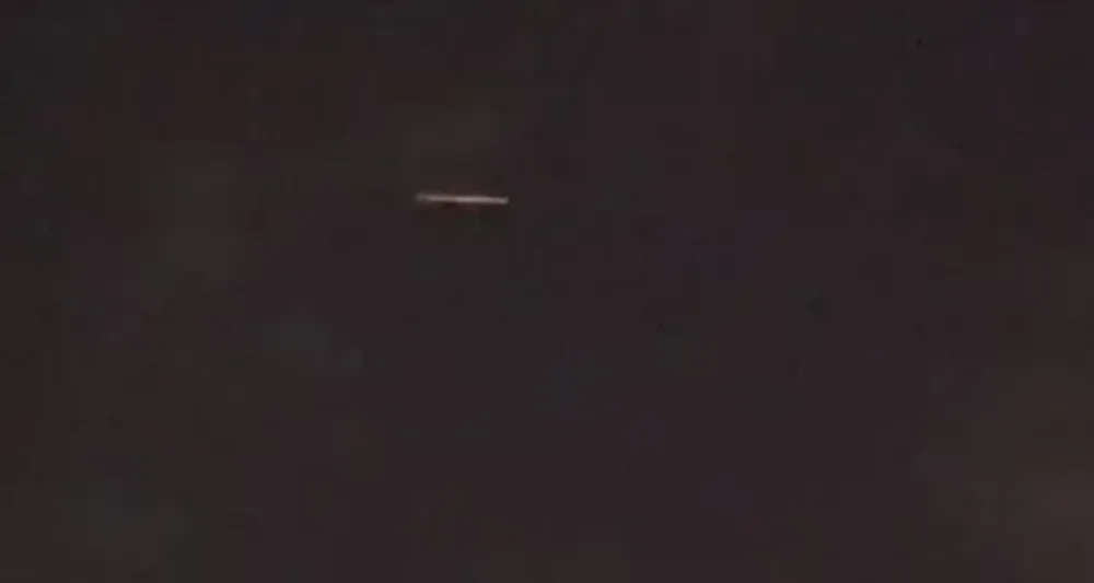 Captura de pantalla del video con el presunto ovni