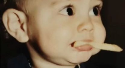 La foto de Jeremía Recoba cuando era poco más que un bebé, que mostró su mamá