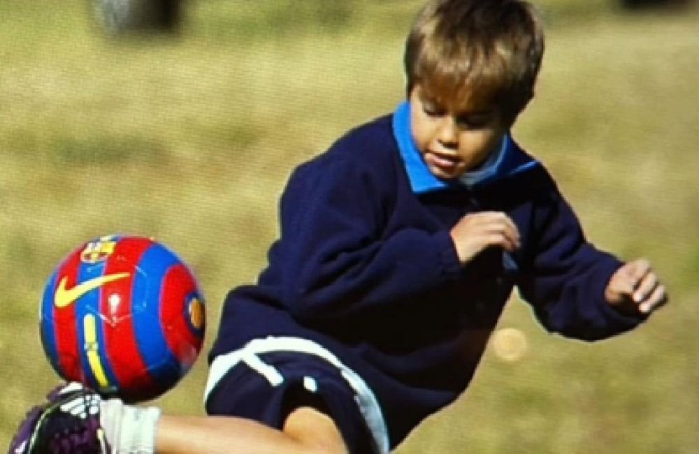 Jeremía Recoba cuando era un niño y ya mostraba sus virtudes