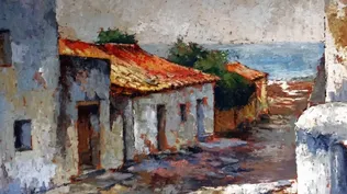 Colonia, un óleo sobre fibra del pintor Miguel de Vita