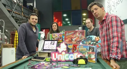El equipo de Unicorn Games, startup incubada en Sinergia y acelerada en Sinergia Tech