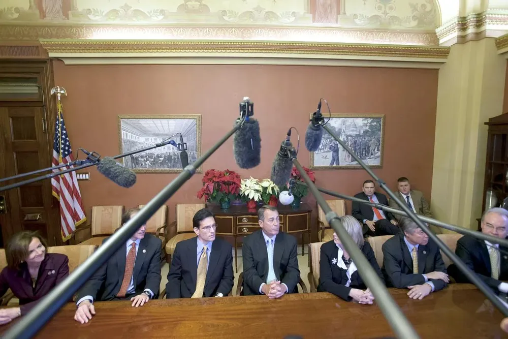 John Boehner, presidente de la Cámara de Representantes de EEUU, y Eric Cantor, líder de la mayoría republicana