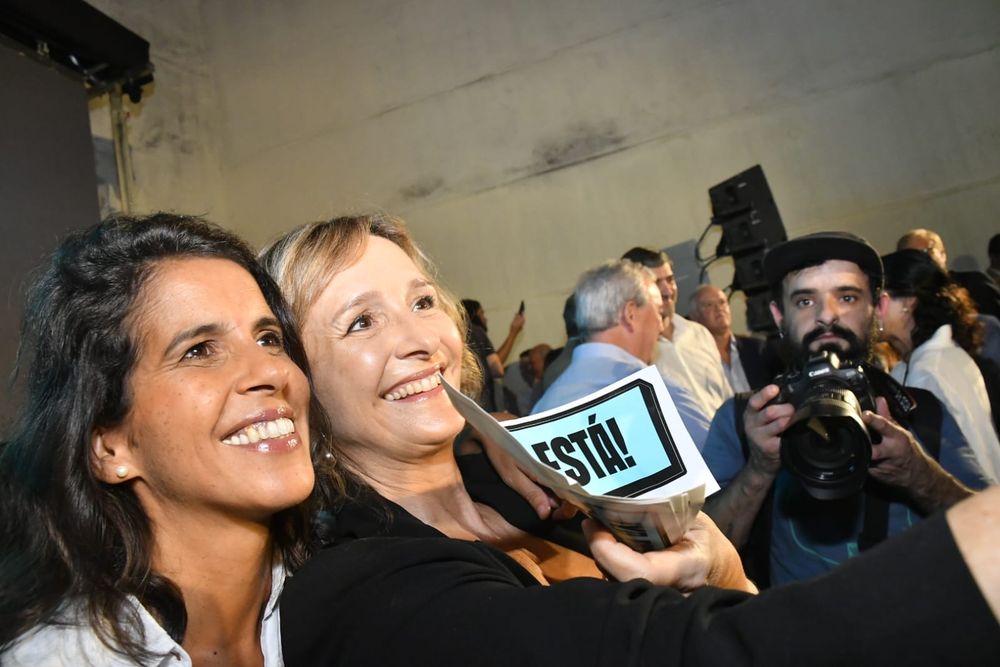 Laura Raffo en el acto de lanzamiento de la candidatura de Martín Lema a la Intendencia de Montevideo