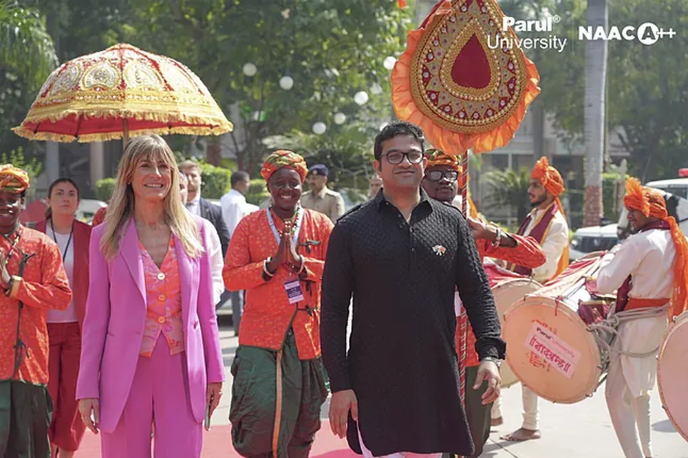 Begoña Gómez en su último viaje a India